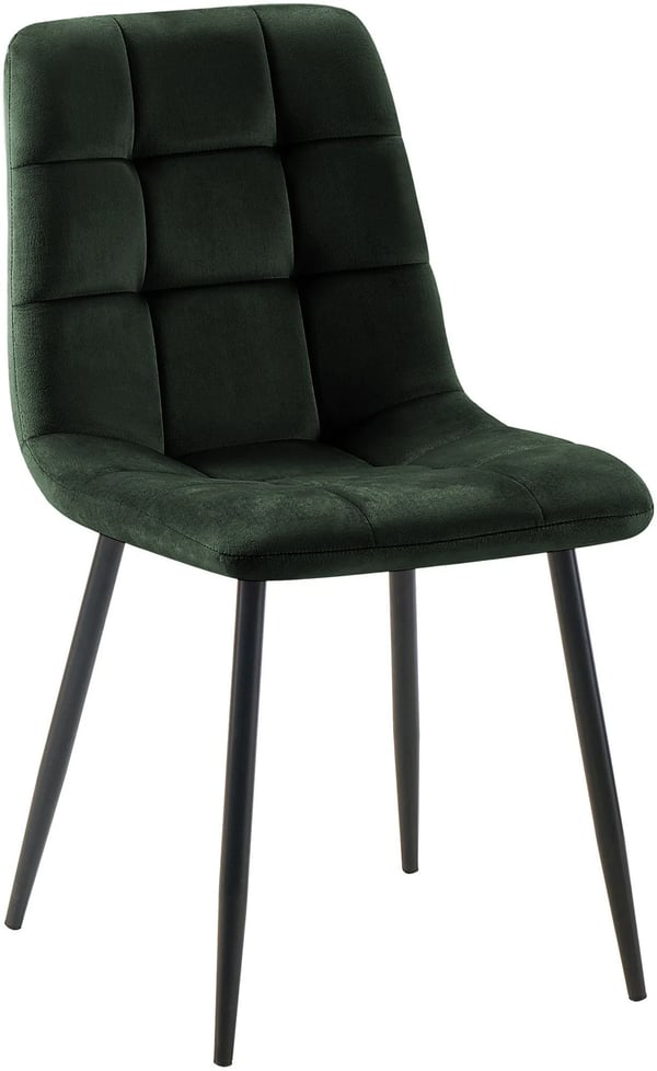 Tilde grøn velour spisebordsstol med metalramme Tilde grøn velour spisebordsstol med metalramme