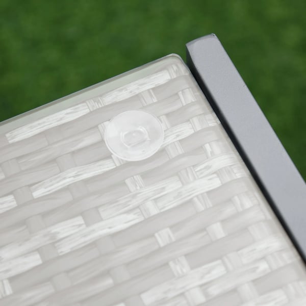 ® havebord have-sidebord med hærdet glas polyrattan + aluminium