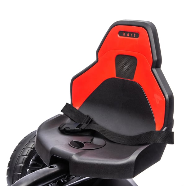 Gokart punainen, polkuauto säädettävällä istuimella, käsijarrulla, 3-8v