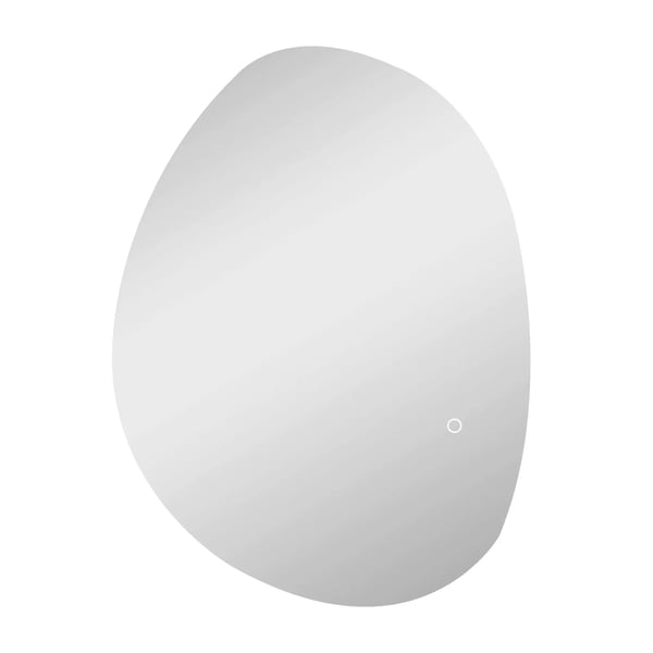 Badspegel 70x50 cm med LED-belysning, 3 ljusfärger, touch-sensor, anti-dim, minnesfunktion, IP44, silverfärgad