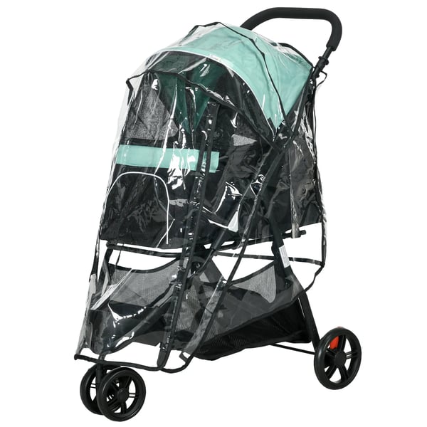 2-in-1 Lemmikkiratast, Kokoontaitettava, Vihreä Polyesteri, Jopa 10kg