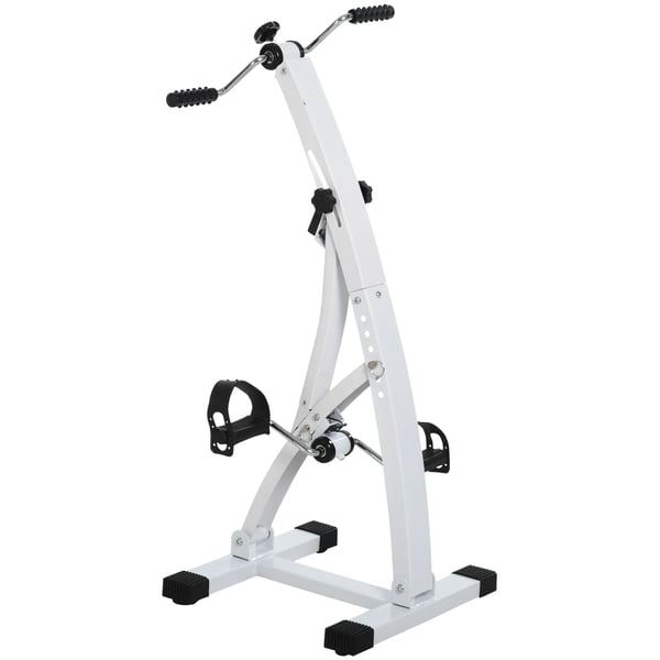 Motionscykel Bevægelsestræner Pedaltrainer til Seniorer, Stål, Hvid, 40x42,5x100cm