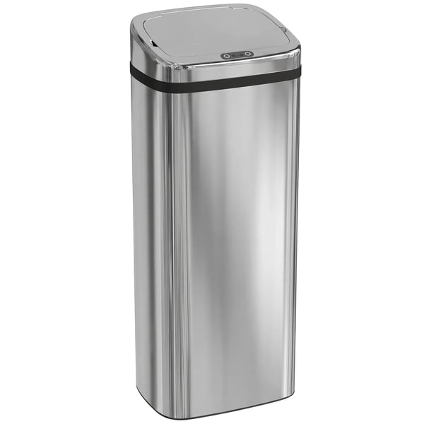 automaattinen jäteastia sensorilla, keittiön roskakori, ruostumaton teräs, 50/68L, hopea (50L)