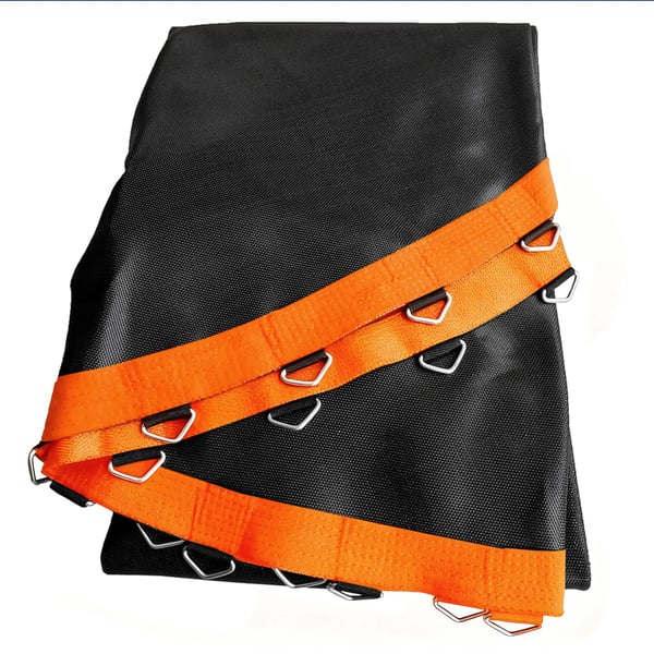 Soozier trampolinspringmåtte, Ø323 cm, orange, 120 kg max belastning, til 3,66 m trampolin inkl. fjederinstallationsværktøj