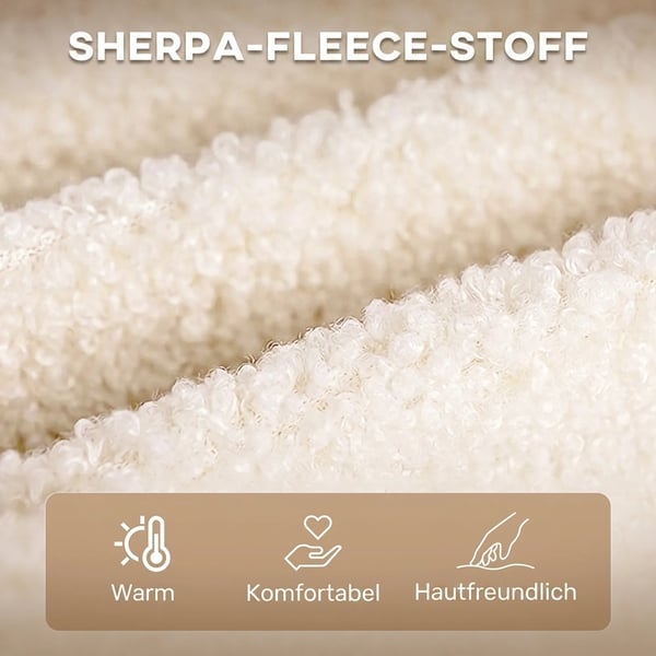 keinutuoli, beige, berberfleecellä, rentoutumiseen, 120 kg rajalla