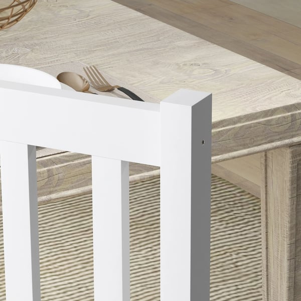 4-delt S esent spisebordsstole, massivt tr edesign, 38,5 cm x 47,5 cm x 99 cm, natur