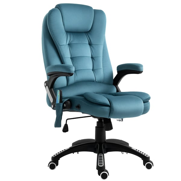 Massagestol, Ergonomisk Kontorsstol, Sammet, Blå