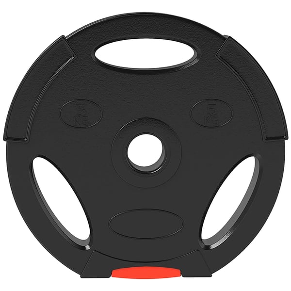 4-styk sæt vægtskiver, 2 x 2,5 kg/5 kg vægte, vægtskivesæt, vægtskiver til 2,5 cm vægtstang, Ø 25/30 mm hul, sort