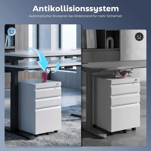 Elektriskt höjdjusterbart skrivbordsstativ med 2 motorer, 3 minnen, antikollision, svart, 83-130cm bredd, 70-118cm höjd, stålram