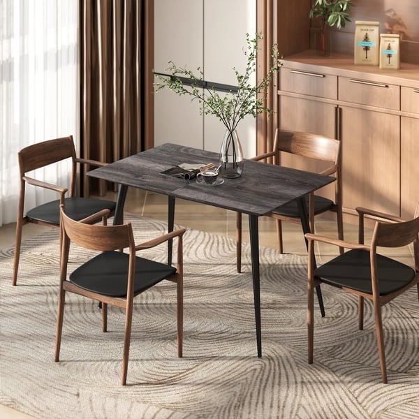 Utdragbart matbord grått MDF 6-8 personer, köksbord, 160x75x77 cm
