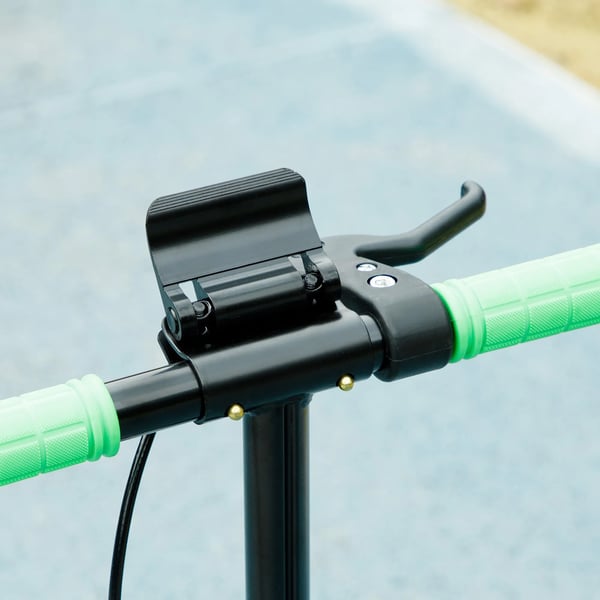 Barnsparkcykel Hopfällbar med Justerbar Styrhöjd, Lysande Hjul och Handbroms, Grön