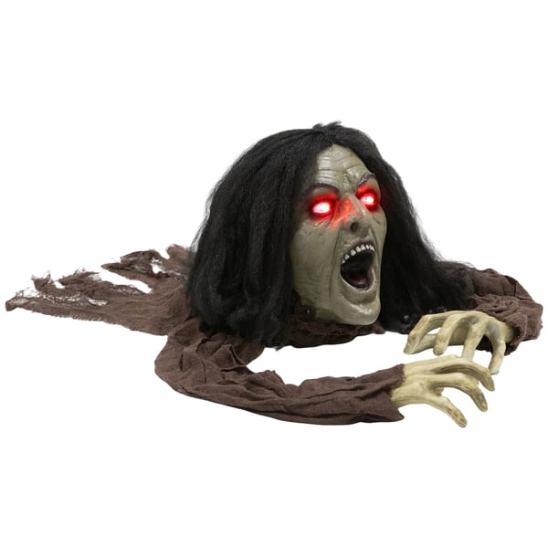 Ryömivä Zombikoriste Halloweeniin, Äänet, Valot, Paristokäyttöinen