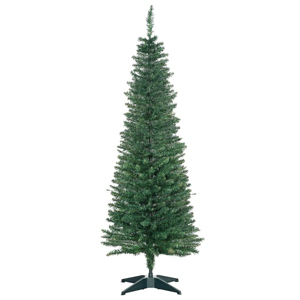 Joulukuusi 1,5 m Joulukuusi jalustalla Keinotekoinen kuusi 294 oksaa irrotettava PVC Vihreä Ø46 x 150 cm