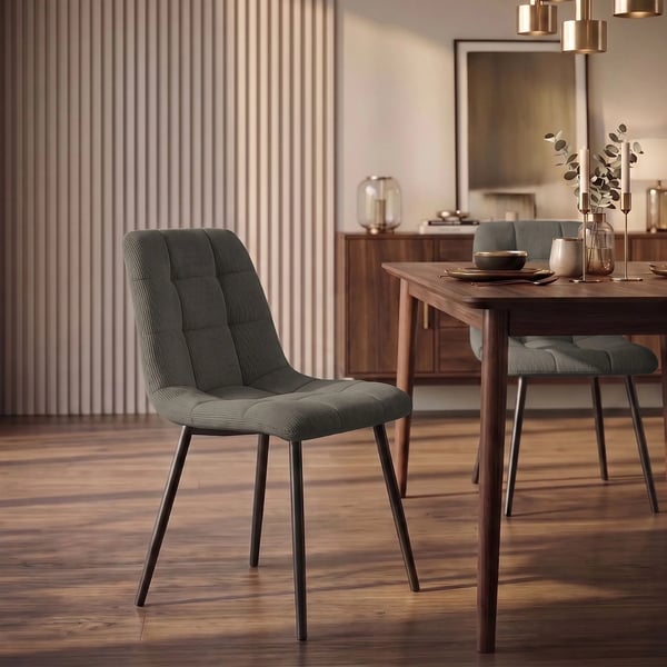 Tilde Cord spisebordsstol, taupe, metalramme