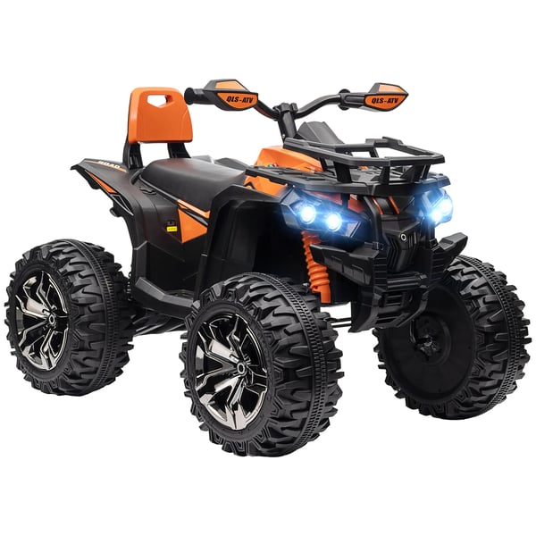 Børne El-Quad 12V 10Ah - Orange. Med MP3, USB, Lys. Til børn 3-5 år. Max 30kg.