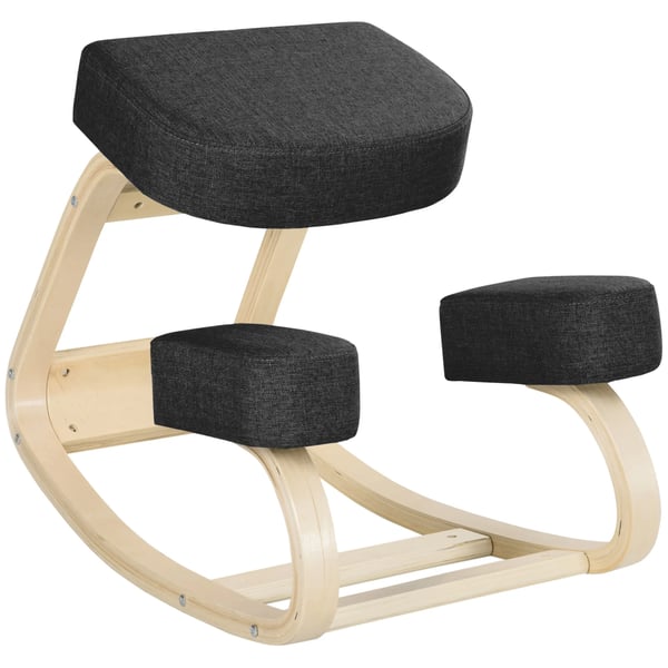 Ergonomisk Knästol, Björk, Svart