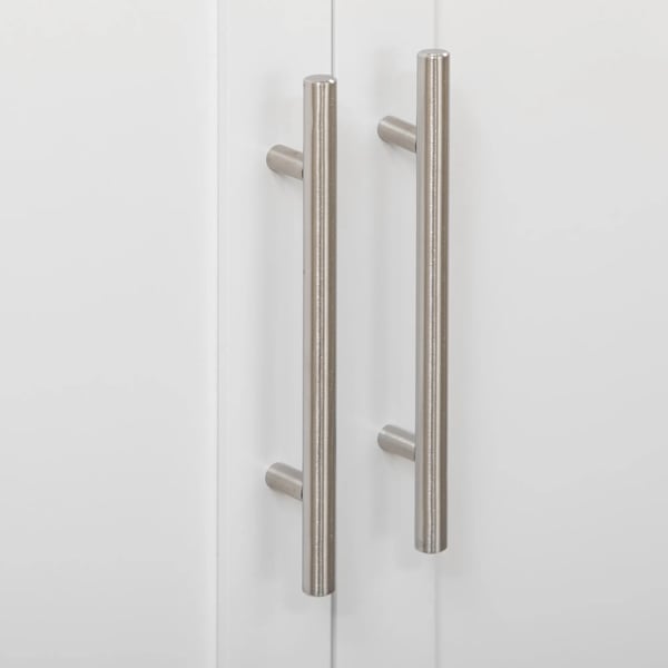 Kksvagn 109x40x89cm Vit med Bnkskiva Kryddhylla Handdukshllare Stabil Mobil Lda Skp MDF Gummitr