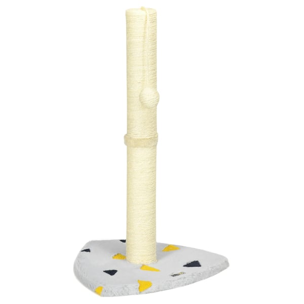 raapimispuu 62cm, vaaleanharmaa/beige, juutti, pallolla