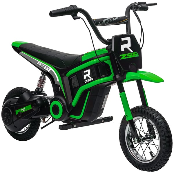 Elektrisk Børnemotorcykel 12V i Grøn - Metalramme, 8-16 km/t, 8-12 år