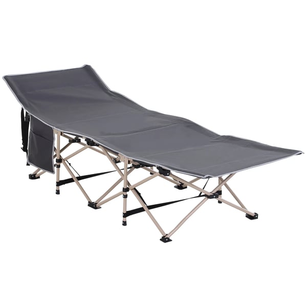 Foldbar Feltseng i Grå Oxford med Opbevaringstaske - Robust og Vejrbestandig Camping Senge til Udendørs Brug Foldbar Feltseng i Grå Oxford med Opbevaringstaske - Robust og Vejrbestandig Camping Senge til Udendørs Brug