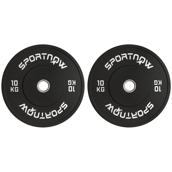 Håndvægtskiver-sæt, 2 x 10 kg, vægtskiver til 50 mm stang, Ø 50 mm hul, sort Håndvægtskiver-sæt, 2 x 10 kg, vægtskiver til 50 mm stang, Ø 50 mm hul, sort