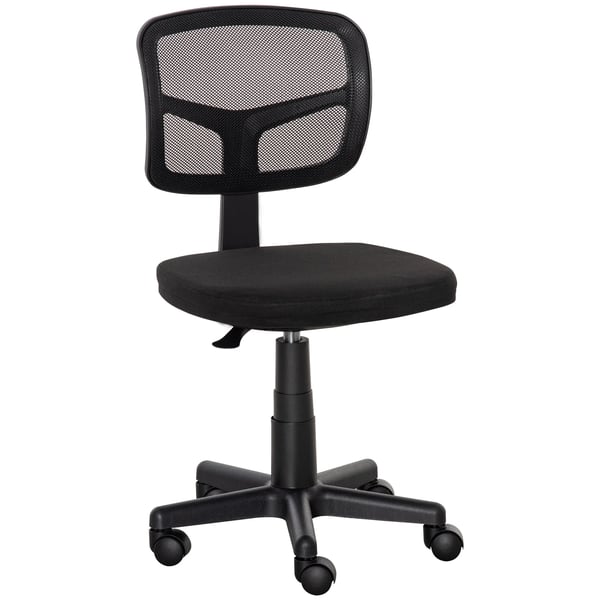 kontorsstol ergonomisk skrivbordsstol, höjdjusterbar snurrstol, platsbesparande svart