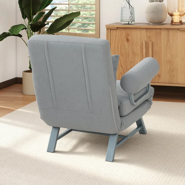 Vuodetuoli, verhoiltu nojatuoli, muunnettavissa vierasvuoteeksi, ergonominen, vaaleanharmaa