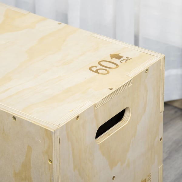 Plyo Box i Bøg 45x40x60cm - Springkasse til Hjemmetræning