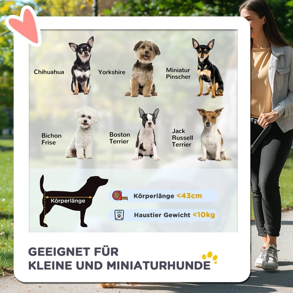 Hundvagn Ljusbrun Oxford Polyester Husdjursvagn för Små Hundar & Katter 76,5 x 52 x 95 cm