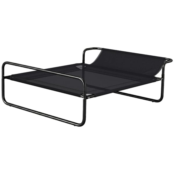 Korotettu koiran sänky, hengittävä verkkopeite, teräsrunko, ulkokäyttöön, musta 91x69x29cm Korotettu koiran sänky, hengittävä verkkopeite, teräsrunko, ulkokäyttöön, musta 91x69x29cm