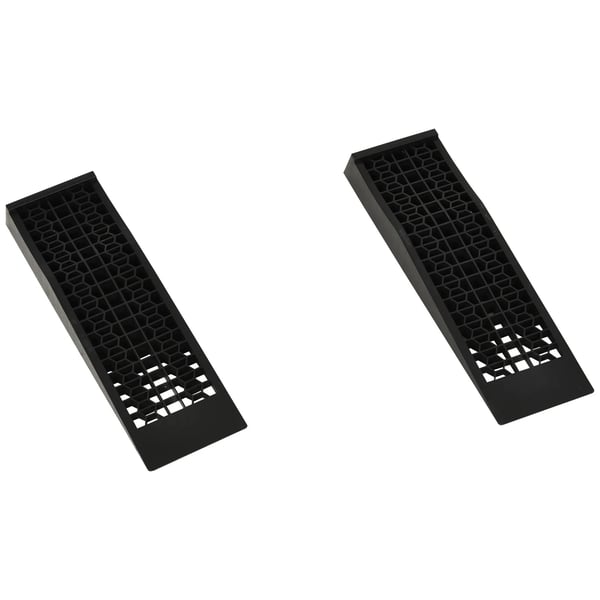 2 stk Kreramper, Kantstensramper, PP Plast, Sort, 70x20x8cm, 3000kg