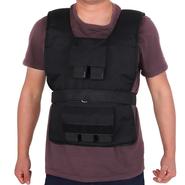 V actsv actsvest 20 kg Tr actsv actsvningvest justerbar Styrketr actsv actsvning Fitness Oxford Jern Sort 36 x 52 cm