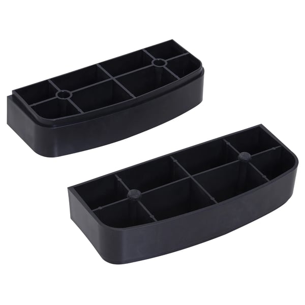 Aerobic Stepp, Hfhdjusterbar 10/15 cm, Steplåda för Träning, Svart/Grå, 68x29x15 cm