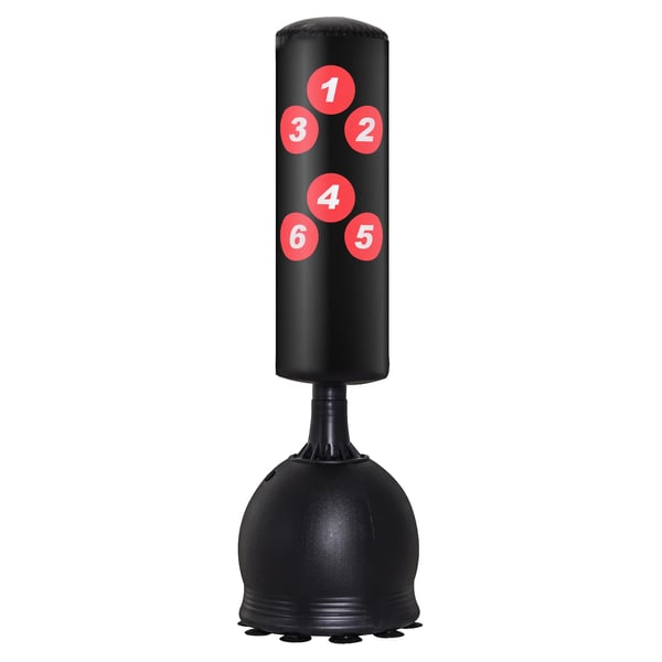 Boxsäck Fristående 165 cm - Svart, HDPE/PVC/EPE, med Sugkoppar & FLEX-system