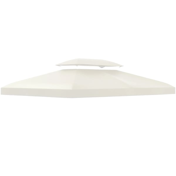 Erstatningstak til paviljong, Kremhvit, 4x3m, 180g/m² Polyester