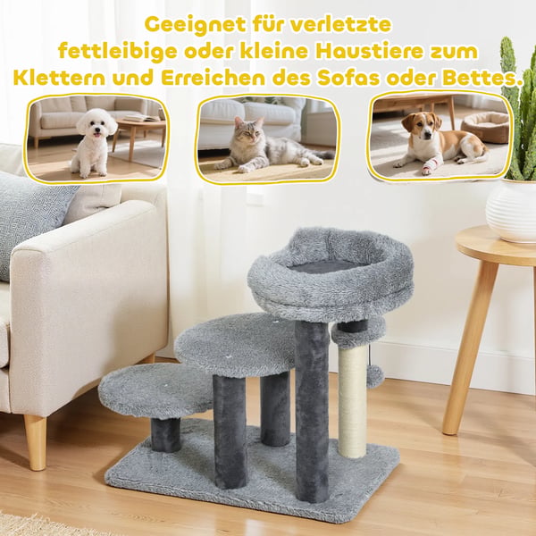 Kradsetre og Kattestige i Gra, plys og sisal