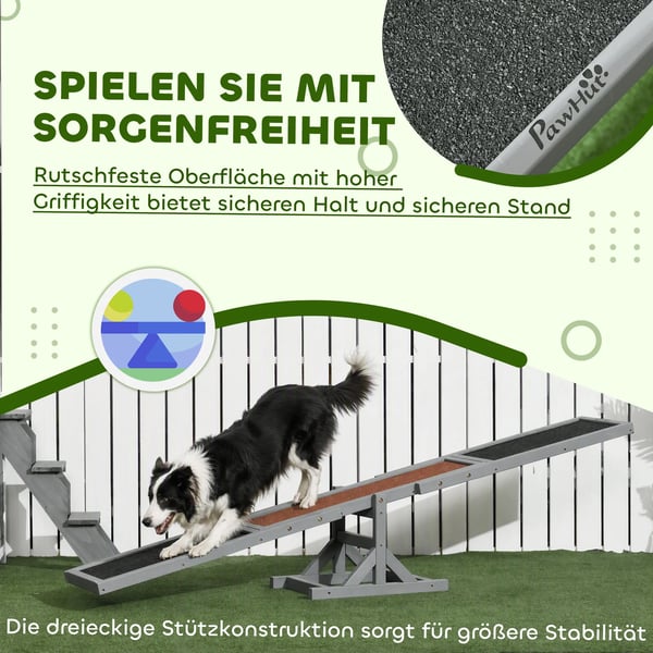 Hundvippa AgilitytrCning - Gran, GrC & Svart, 180x30x30 cm