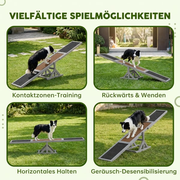 Hundvippa AgilitytrCning - Gran, GrC & Svart, 180x30x30 cm