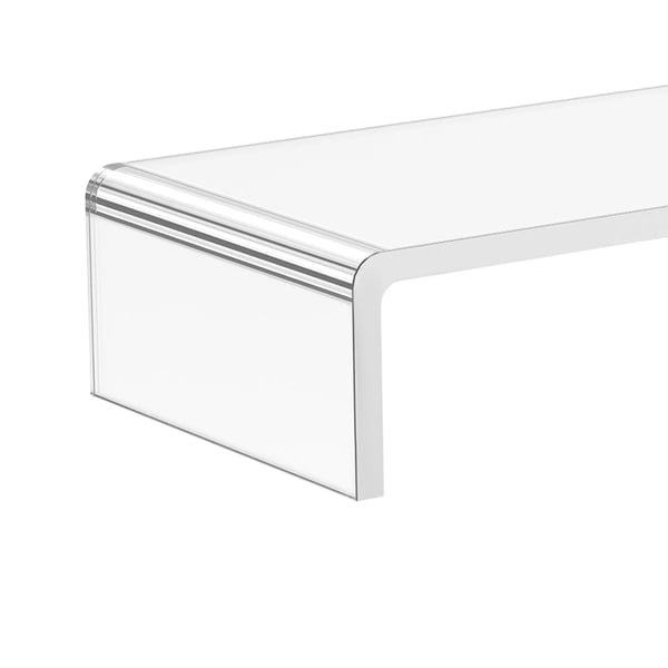 Monitorstativ i Klar Akryl - Ergonomiskt och Platsbesparande för Laptop och Bildskärm - 53x19x9cm