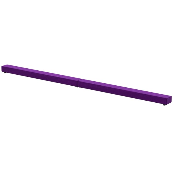 210 cm Hopfällbar Gymnastikbalansbalk i Violett Polyester - Max 120 kg