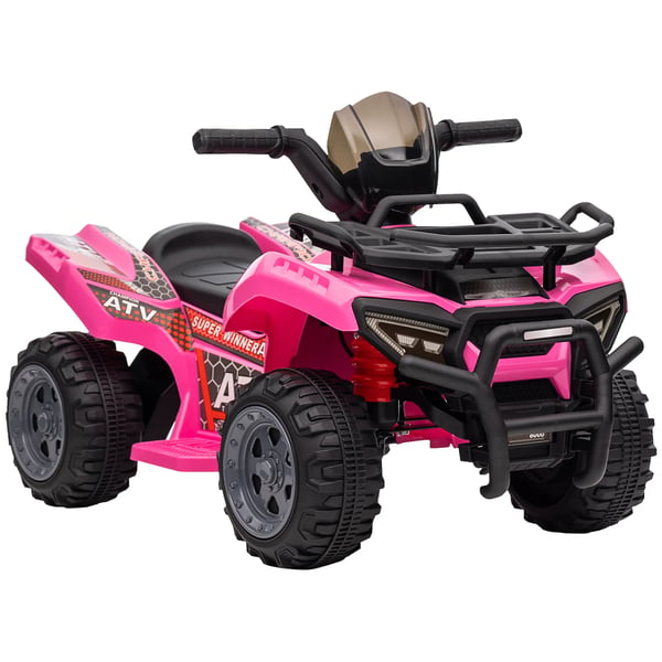 El-Quad för barn 18-36 mån, Barn El-ATV med LED-ljus, Metall/Plast, Rosa