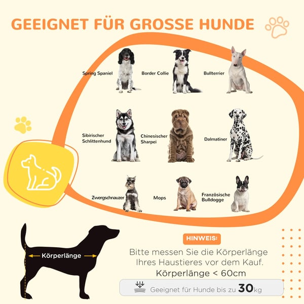 Hundebur - Grå - Stor hund op til 30kg - 94x60x71.5cm