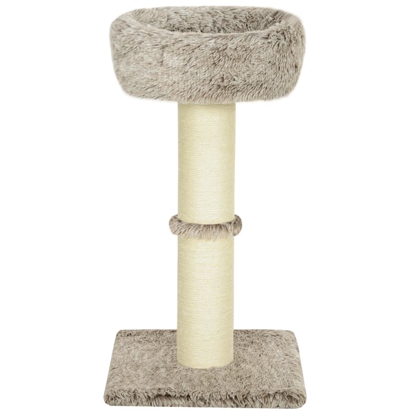 Kradsetræ til Katte 87cm Høj med Seng, Tykt Stamme, Sisal-Søjler, Til Katte op til 6kg, Indendørs, Brun
