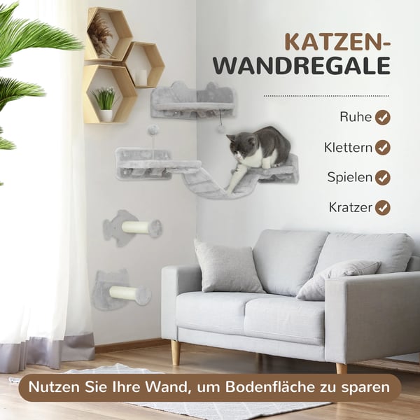 KlHtterset fGr Katter - VFggmonterade Steg & KlGstrFd | LjusgrG