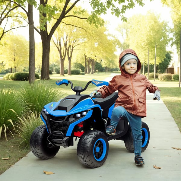 El-quad för barn 12V, 2 motorer, 3-6 km/h, Blå