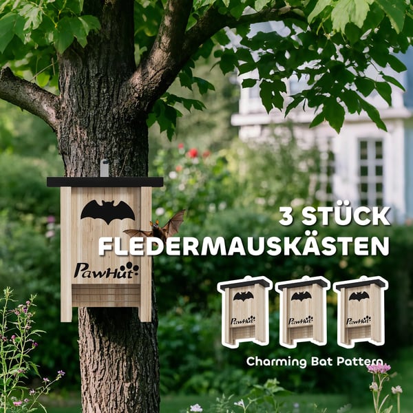 Fladdermuslåda 3-pack, Gran, Natur, 18x6x22.5cm