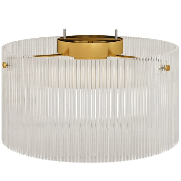 Taklampe, Taklampa med E27-sockel, Rund takbelysning för sovrum vardagsrum Ø32 x 16,5 cm, exkl. glödlampa Transparent