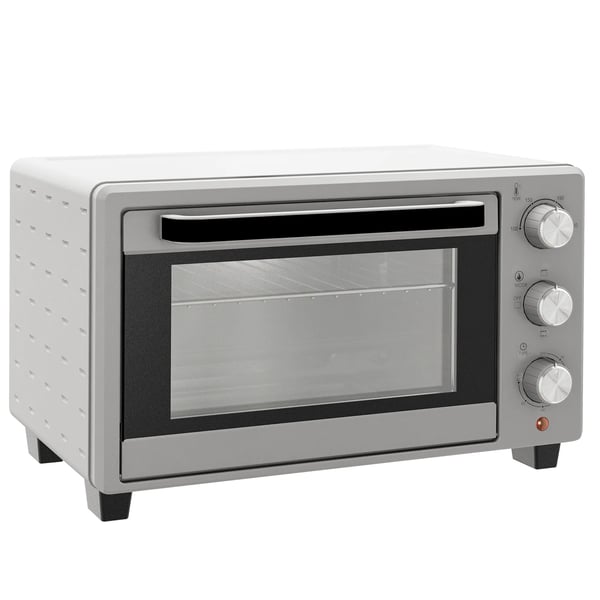 Minugn 21L Silver Edelstahl, Bordsugn med 1400W, Pizza-/Brdrostugn med Timer & 100-230C