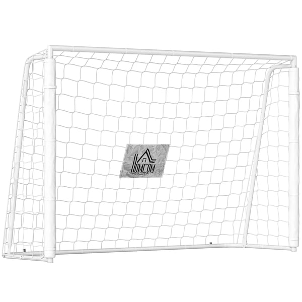 Fodboldmål til børn, målmarkering, støddæmpende ærmer, have, 186x123cm, Hvid
