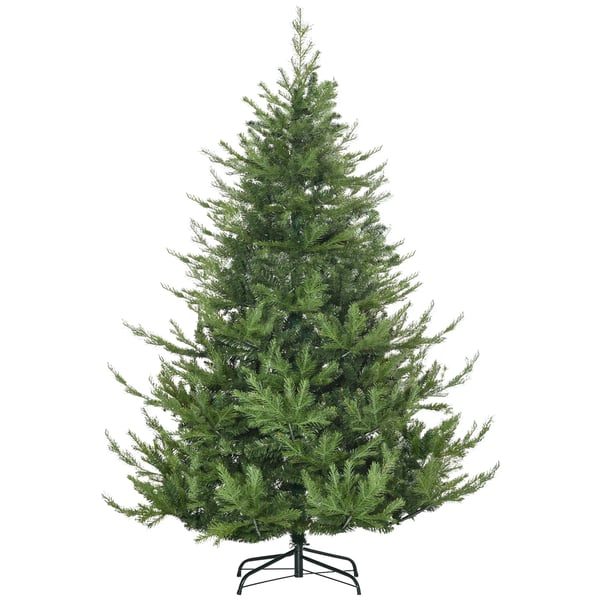 180 cm Kunstigt juletræ realistisk tættere grene kunstig fyrretræ juletræ med 1942 grenspidser grøn